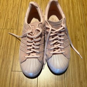 Women Adidas original superstar shoes pink size US 10